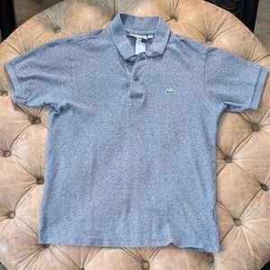 Lacoste Classic Fit Men's Gray Polo Shirt Men's Size Small 100% Cotton